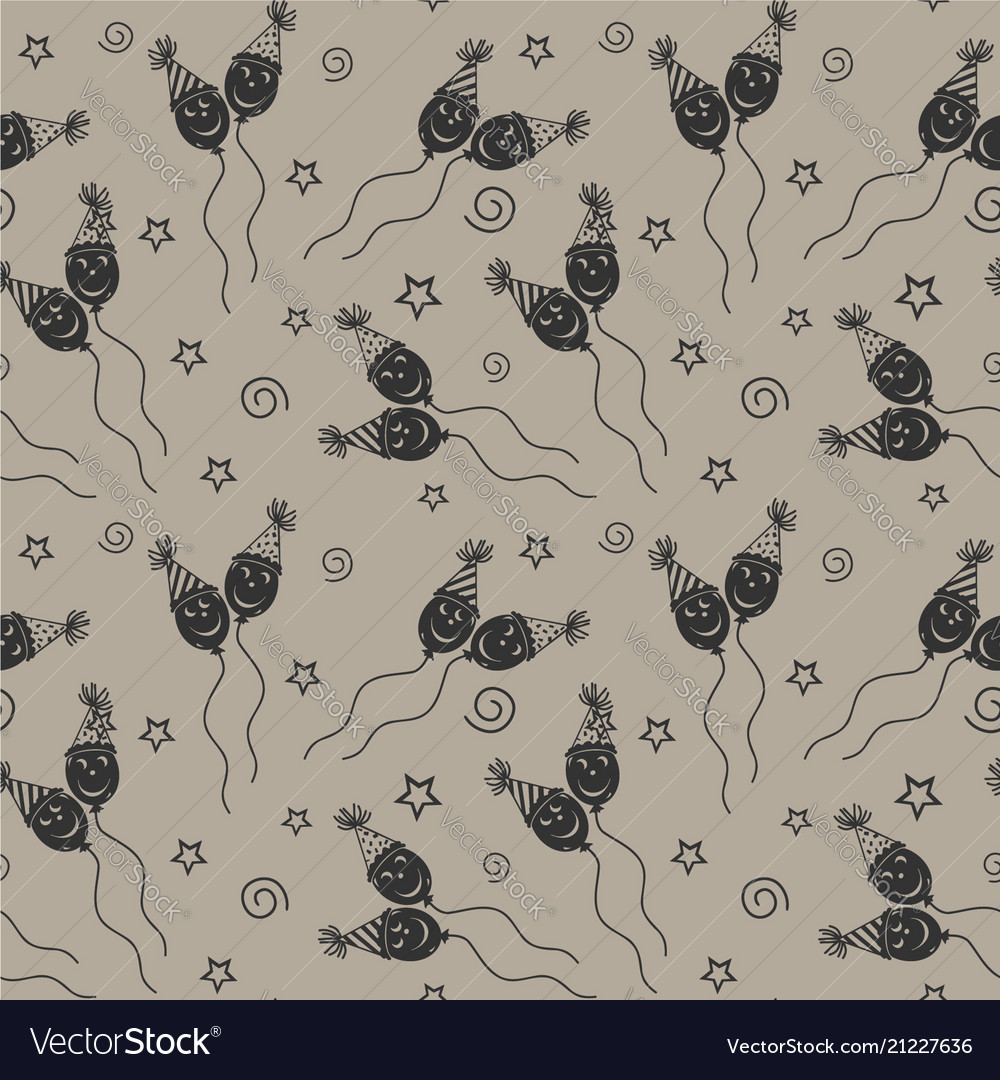 Happy Birthday Muster Hintergrund mit dunkler Farbe