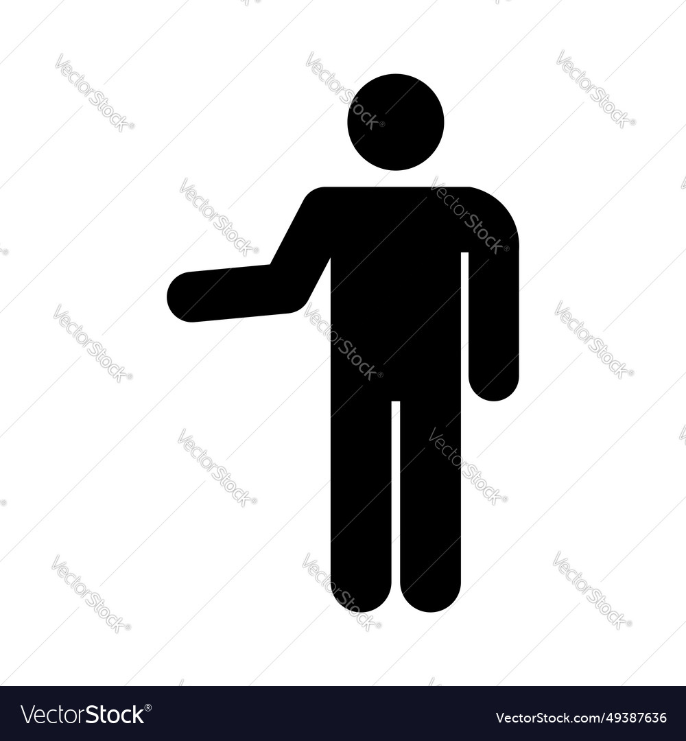 Man Pointing - Guidance Icon