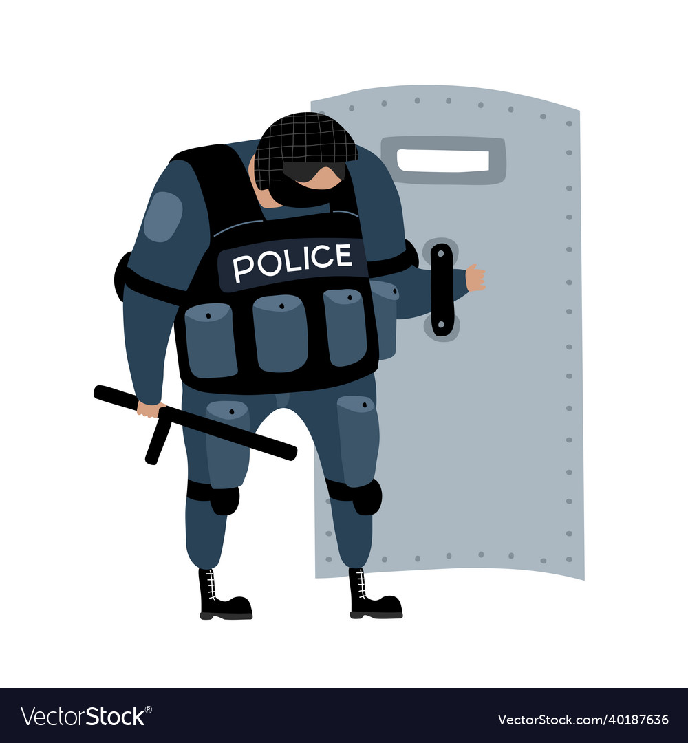 Protect формы. Улыбающийся полицейский с дубинкой. Protest одежда эмблема. Картинки вектор спецназ в маске.