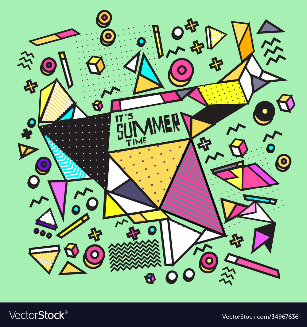 Triangle geometric forms for summer design event