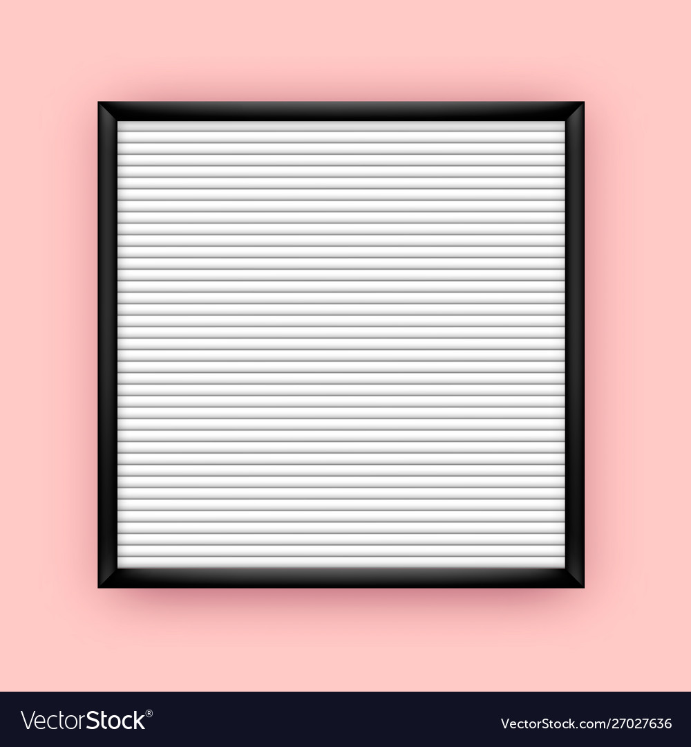 White Letterboard mit schwarzem Rahmen