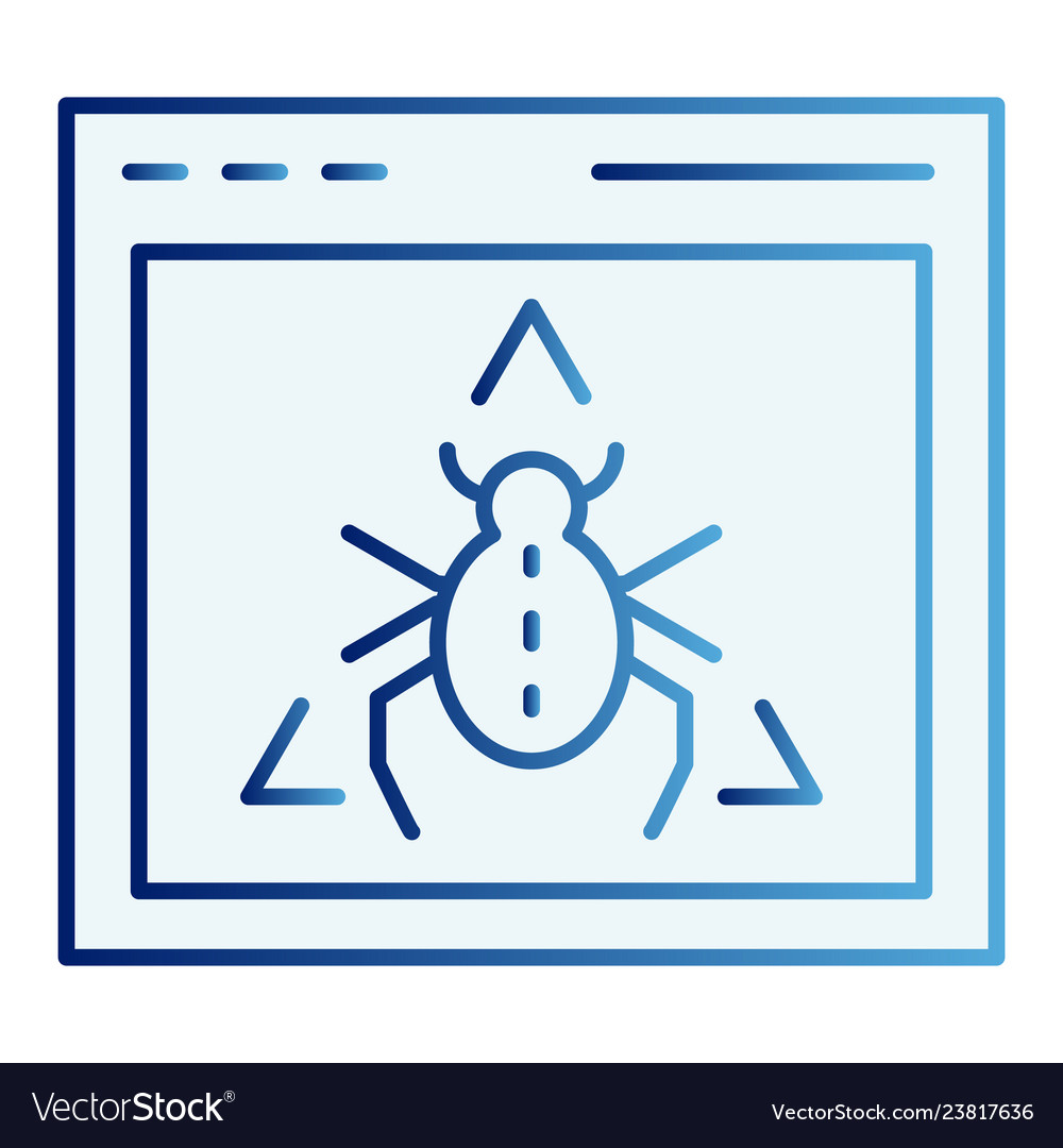 Window bug flat icon website virus color icons
