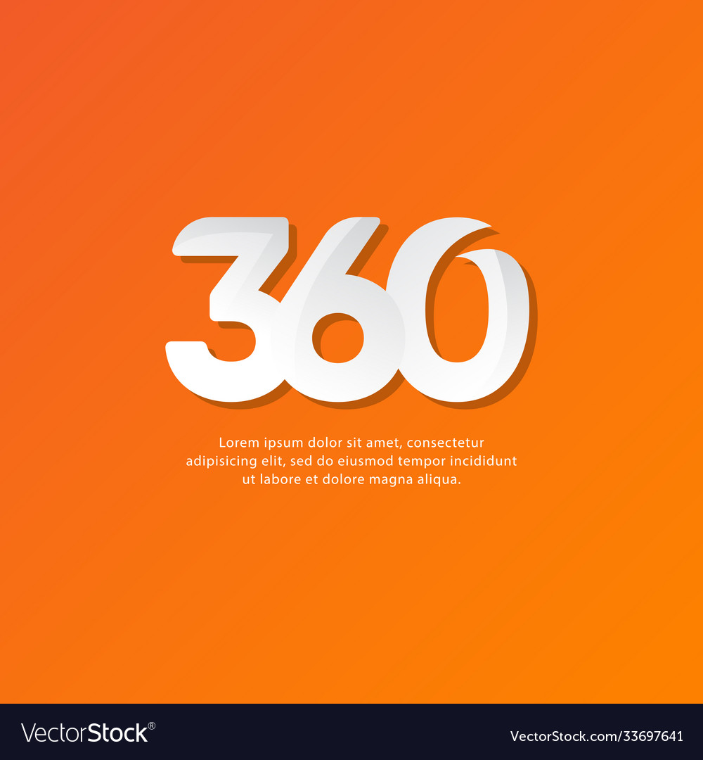 360 number text template design