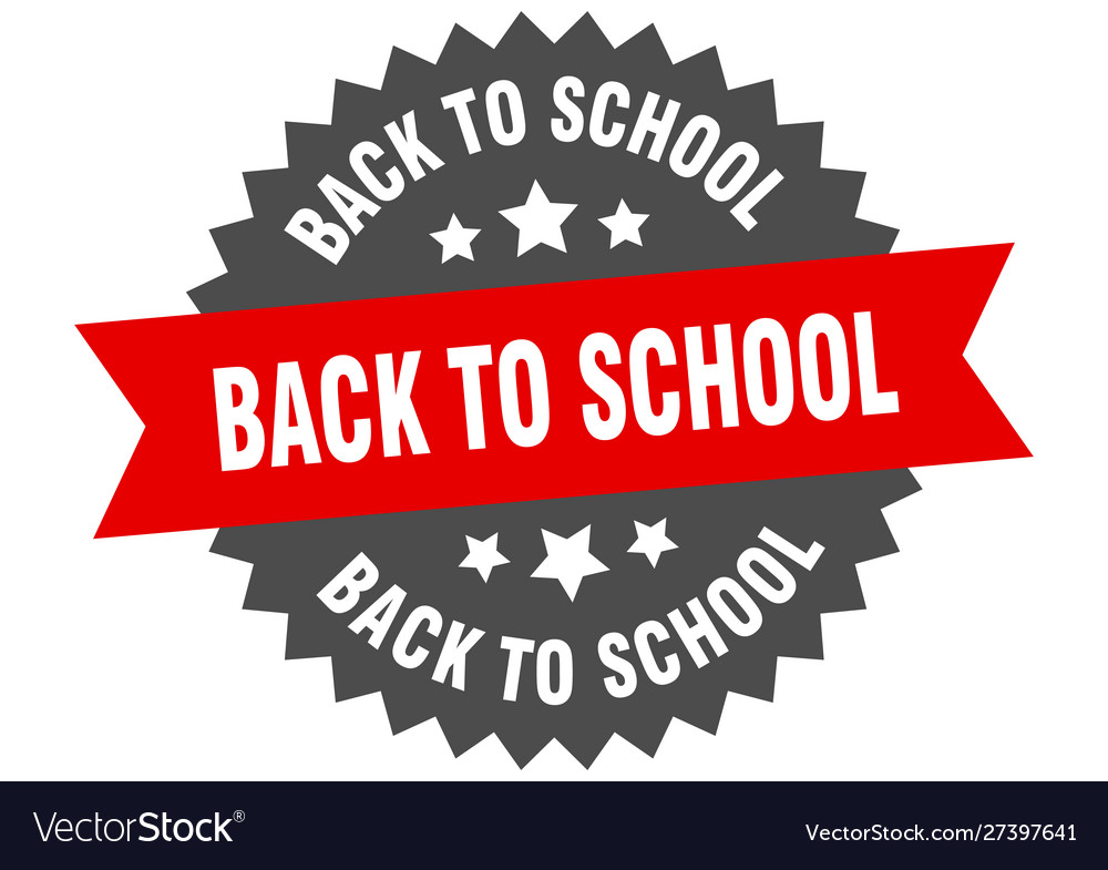 Back to school sign red-black