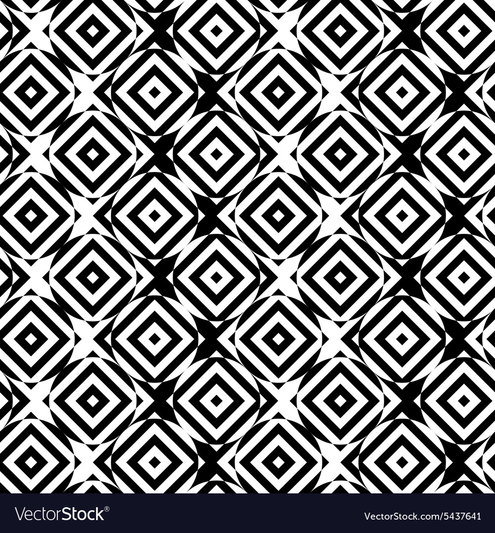 Black and white alternating circles cut through