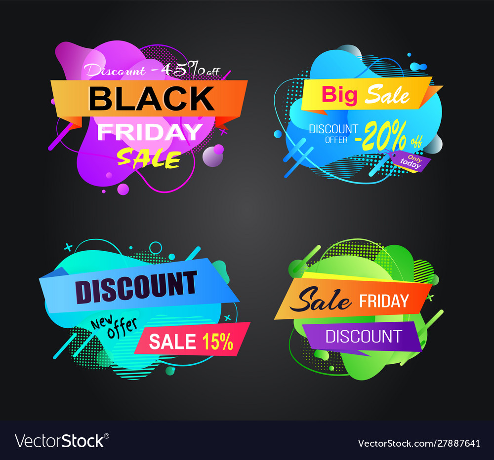 Black friday discounts and sales banners