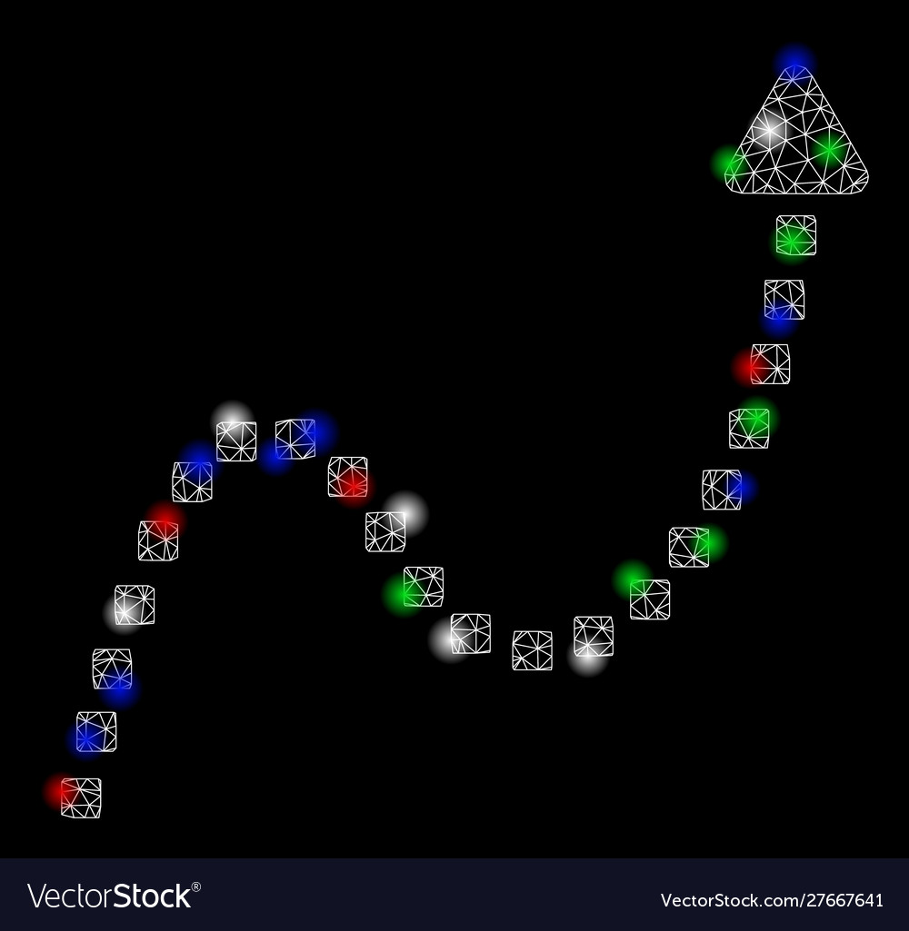 Bright mesh network dotted curve direction
