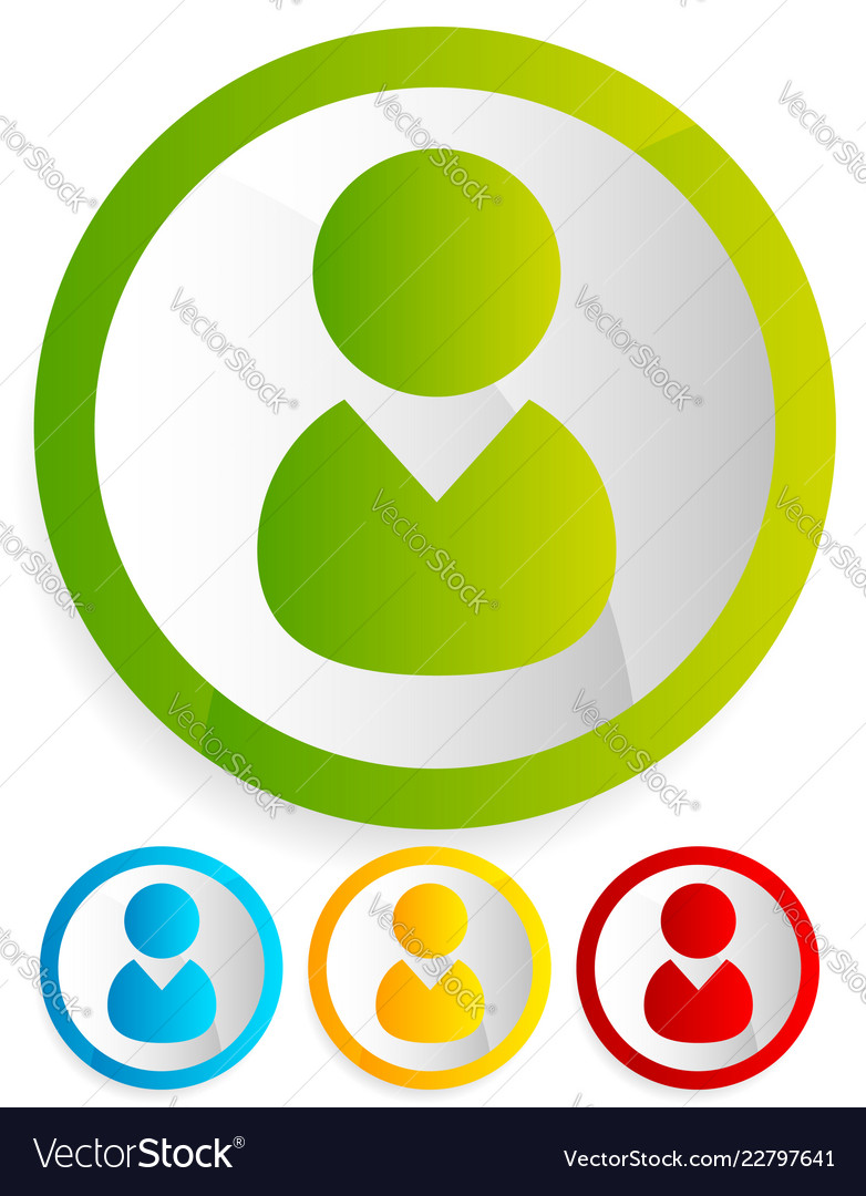 Character user icon with various colors included