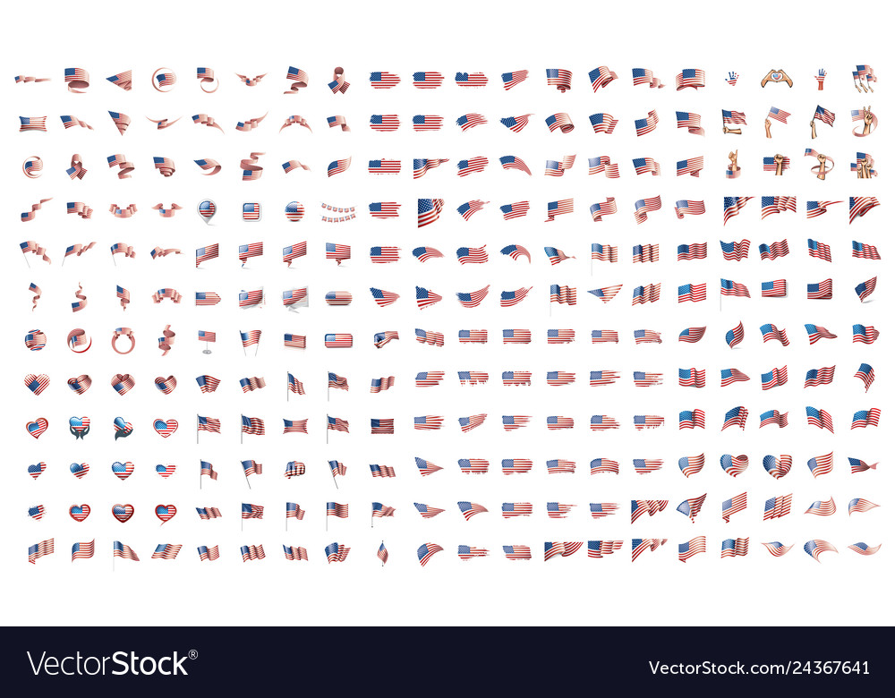 Collection of American Flags