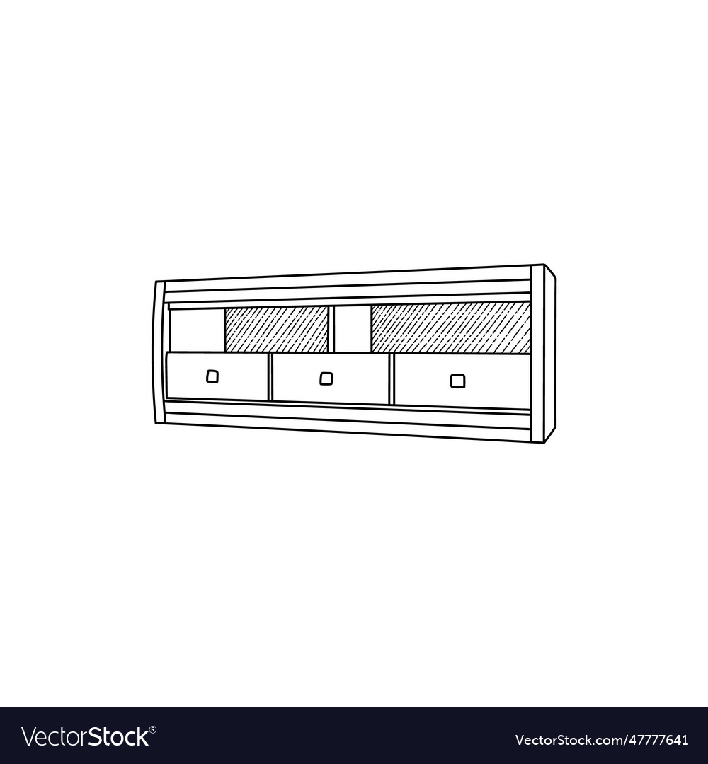 Furniture icon interior of tv stand design