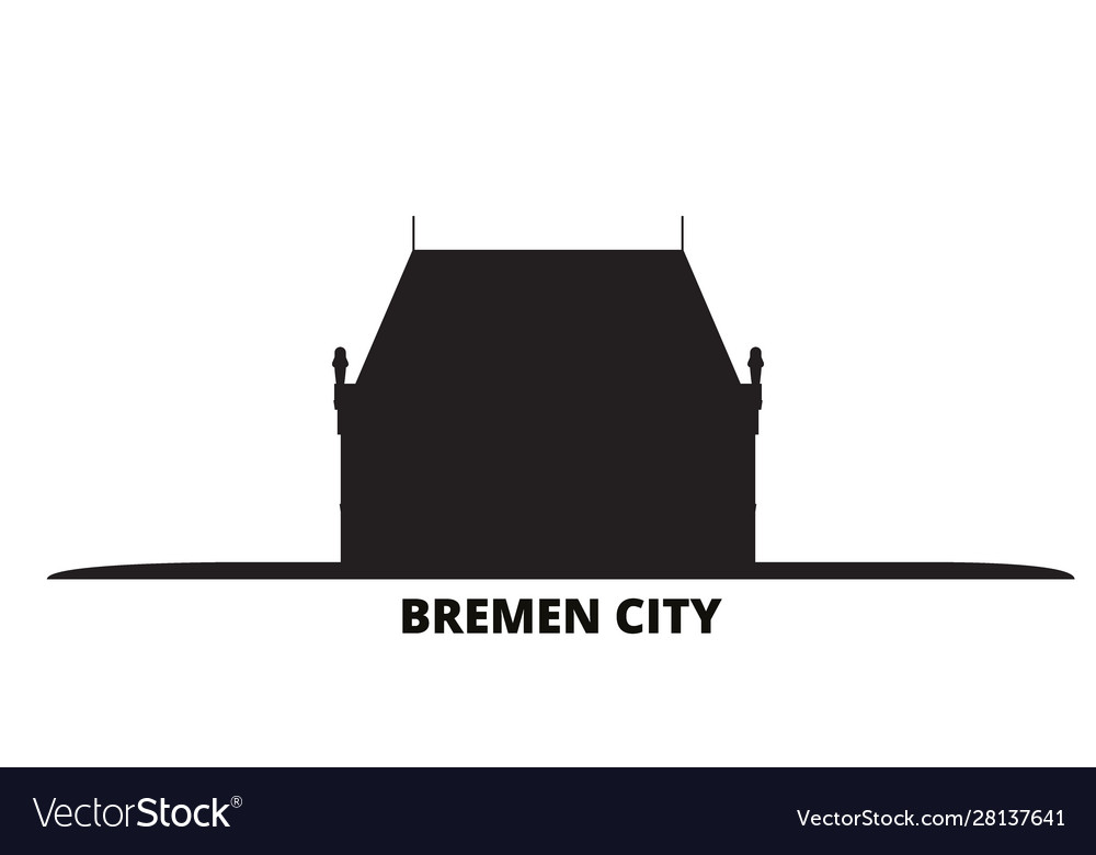 Germany bremen city skyline isolated Royalty Free Vector