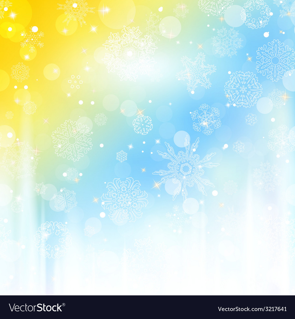 New year blur background with snowflakes Vector Image