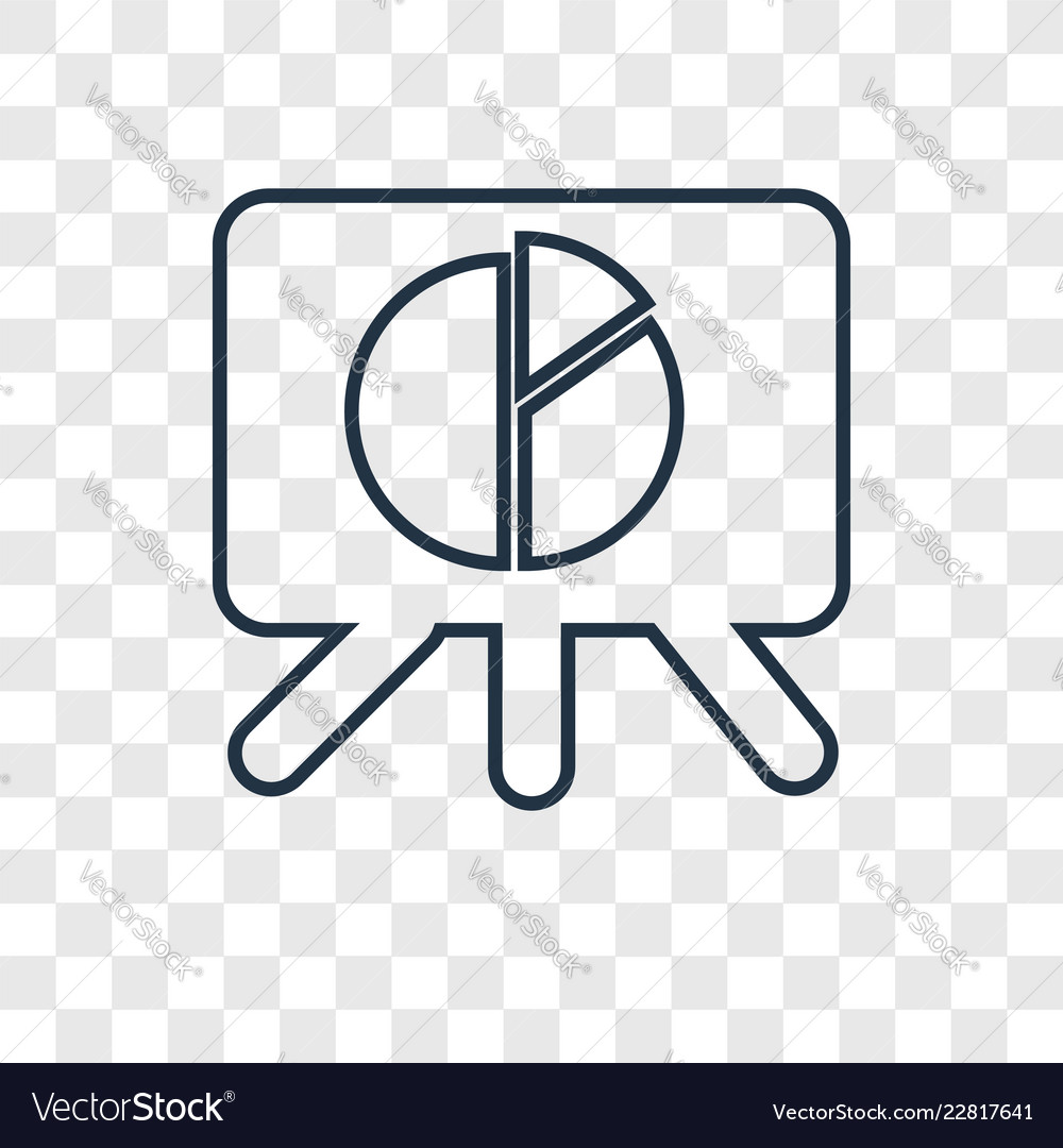 Presentation concept linear icon isolated vector image Presentation concept linear icon isolated