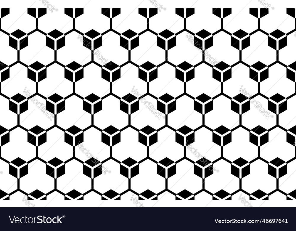 Seamless hexagons pattern