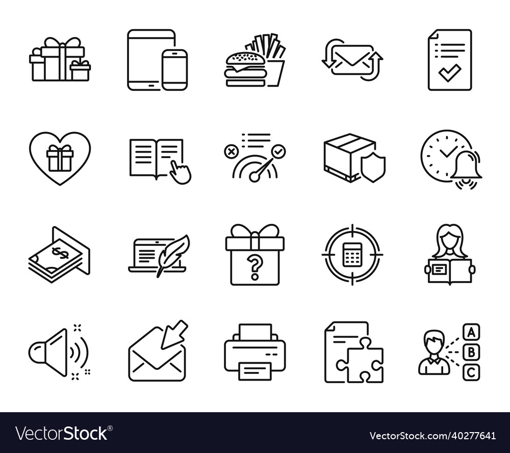 Set of calculator target read instruction vector image Set of calculator target read instruction