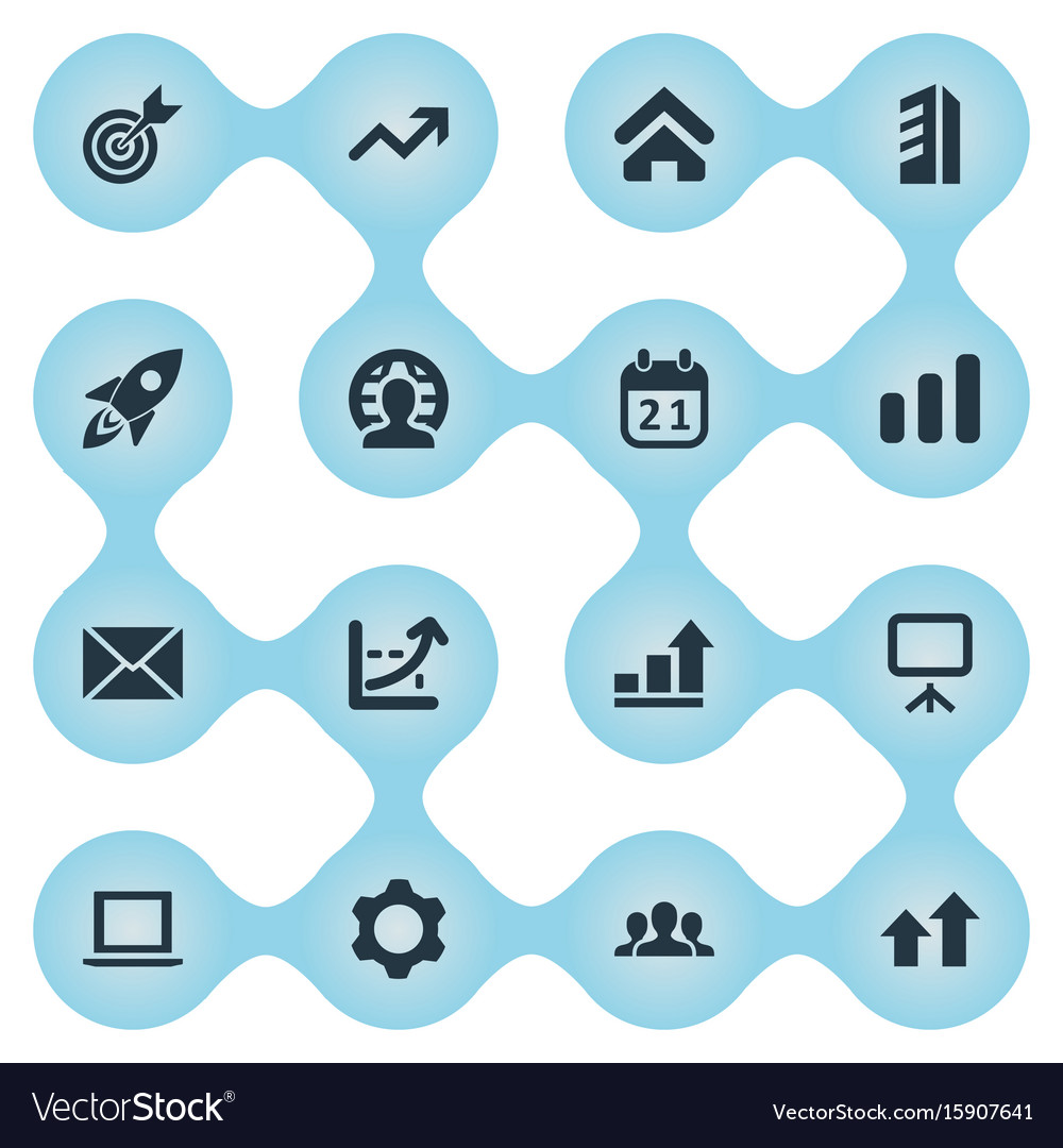 Set of simple startup icons