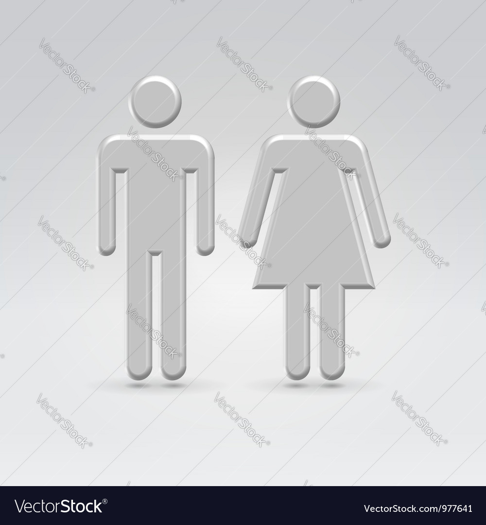 Silver person couple icon Royalty Free Vector Image