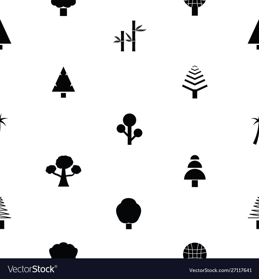 Tree seamless pattern background icon