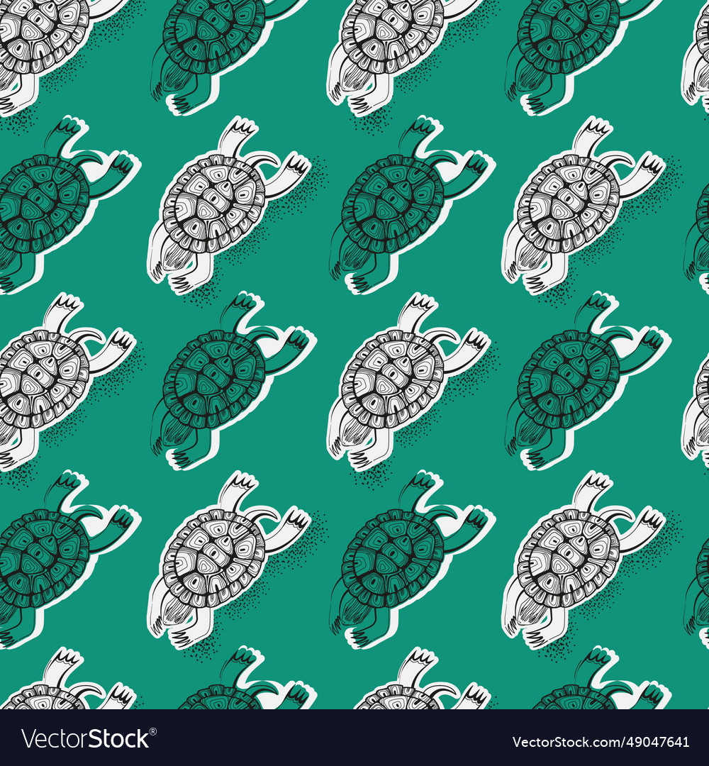 Turtle pattern vector image Turtle pattern