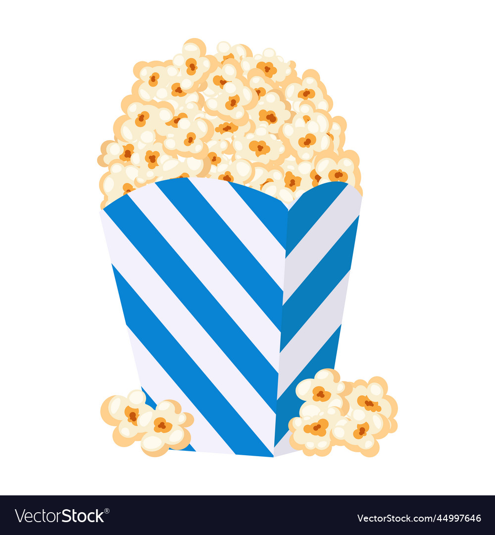 A flat design of popcorn