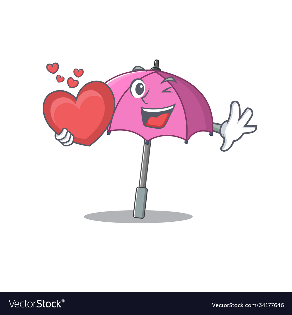 Ein romantischer Cartoon Design rosa Regenschirm