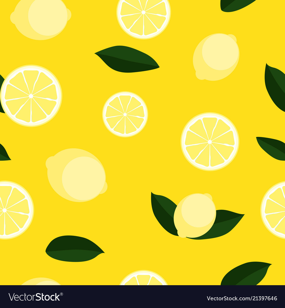Abstract lemon seamless pattern background vector image Abstract lemon seamless pattern background