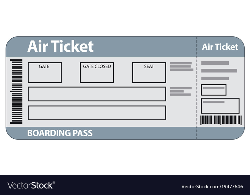 Blank Plane Ticket Template Printable