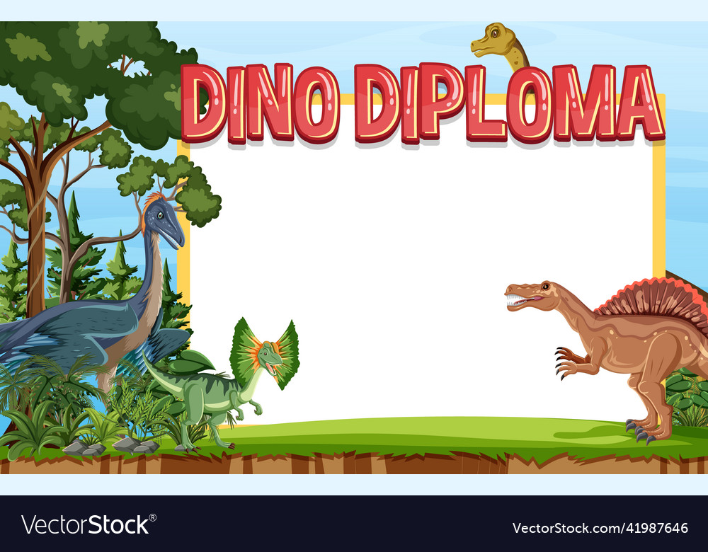 Bannervorlage mit Dinosaurier-Thema