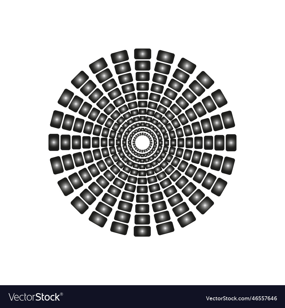 Circle rays equalizer round shape