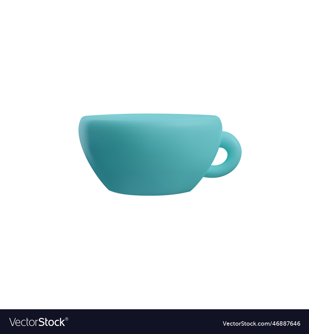 Tasse oder Tasse Tee Kaffee 3d realistisch Vector Image Tasse oder Tasse Tee Kaffee 3d realistisch