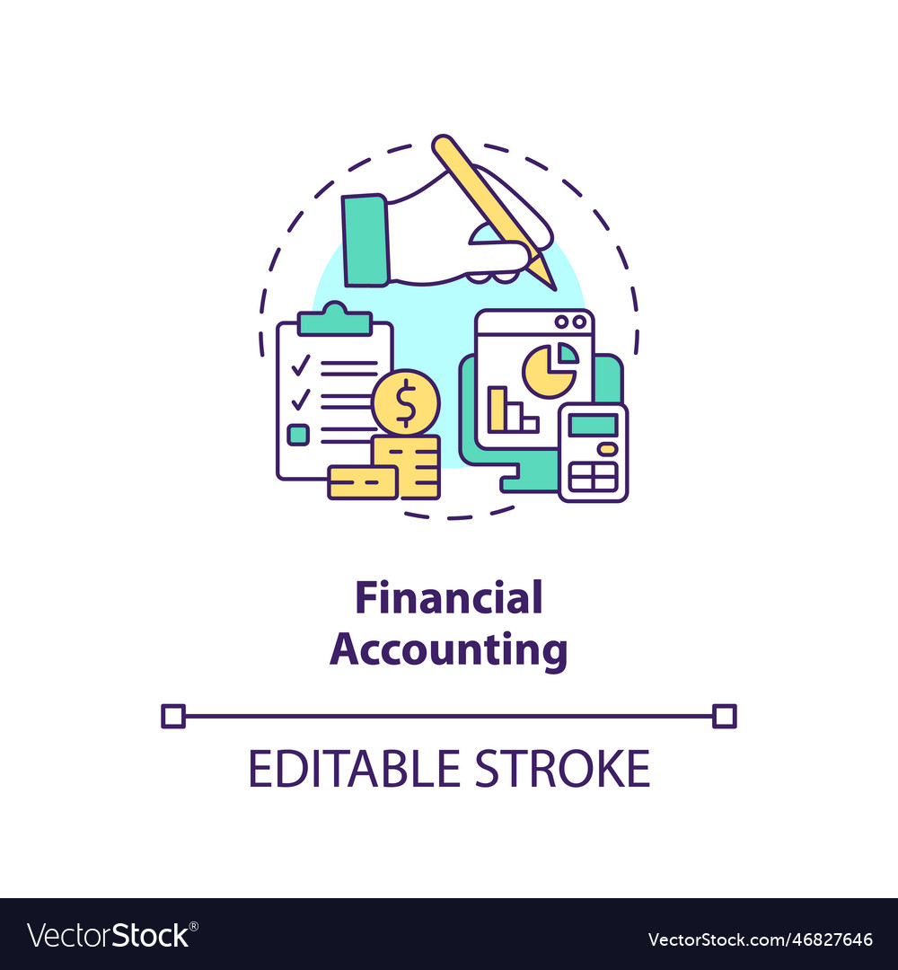 Financial Accounting Concept Icon Royalty Free Vector Image