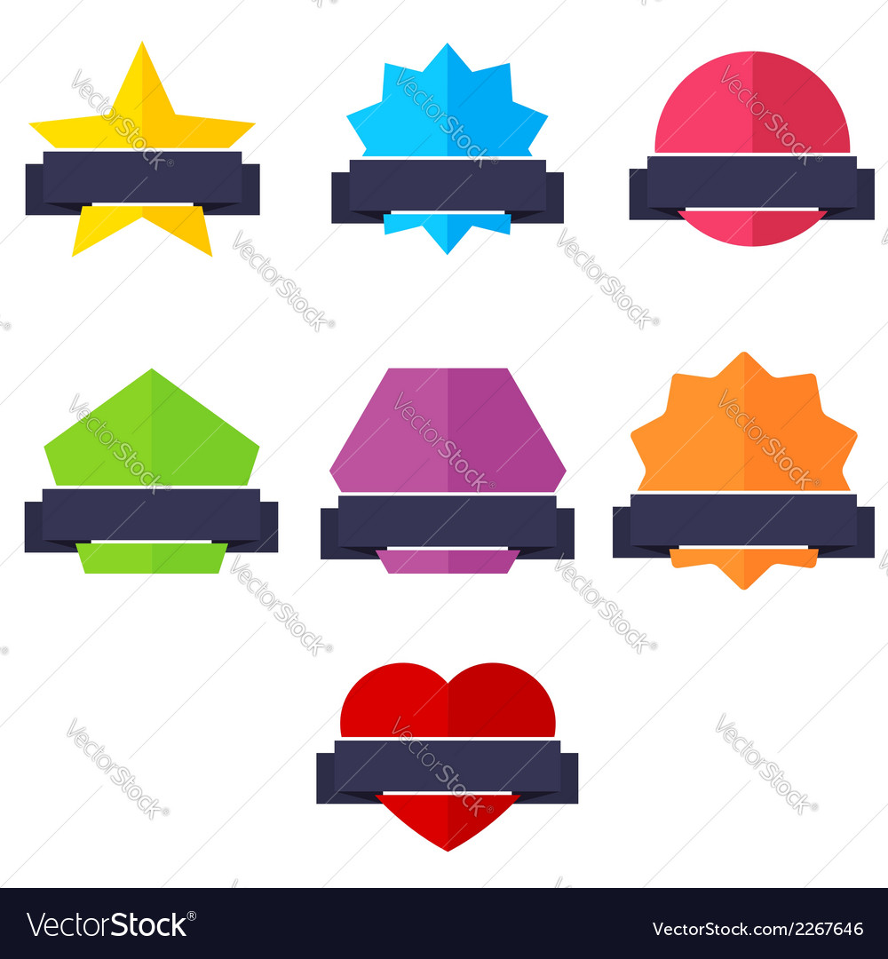 Flat shapes banners templates