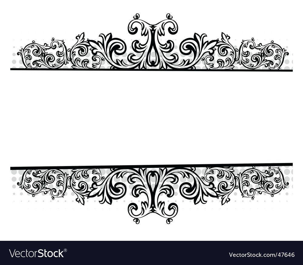 Floral border Royalty Free Vector Image - VectorStock