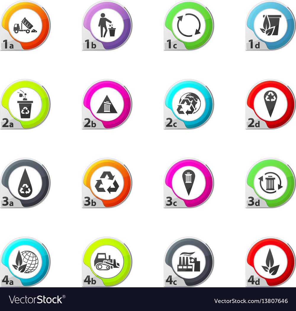 Garbage icons set