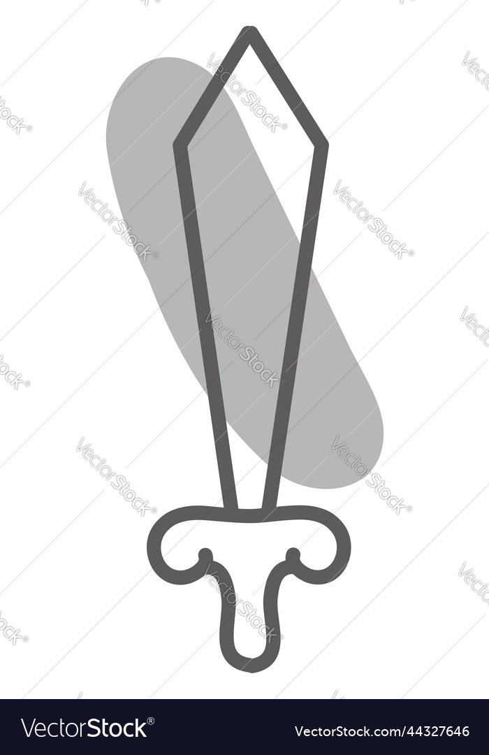 Gladiator sword on a white background Royalty Free Vector