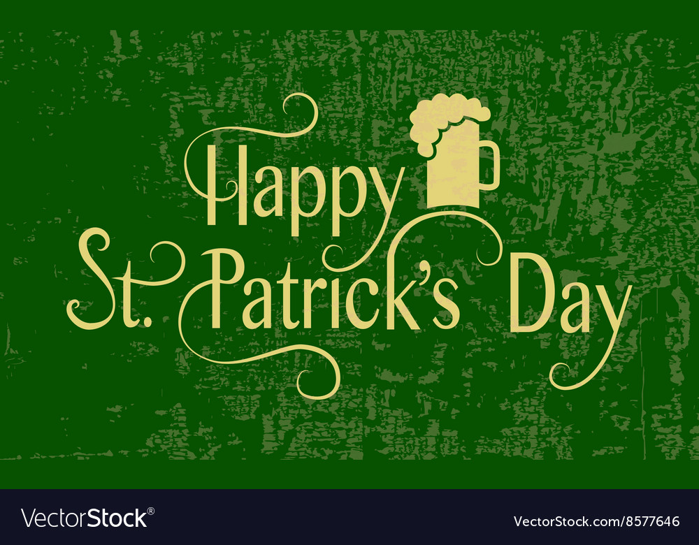 Hand sketched text happy saint patricks day