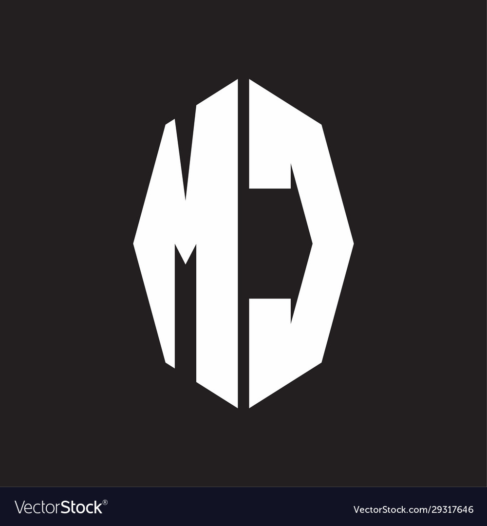 Mc logo monogram with octagonal ribbon style