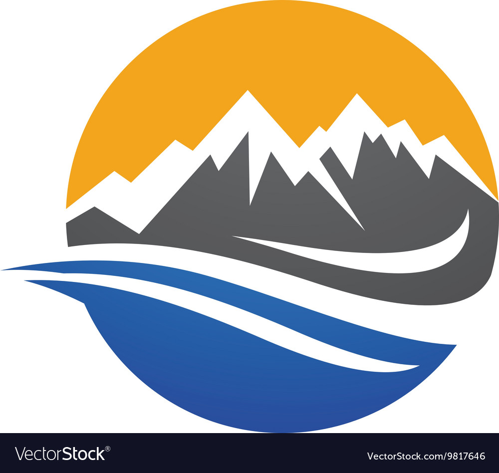 Mountains logo template