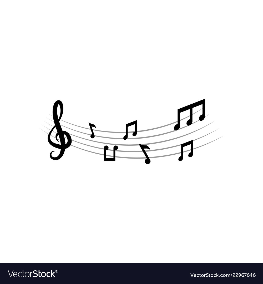 Music notes graphic design template