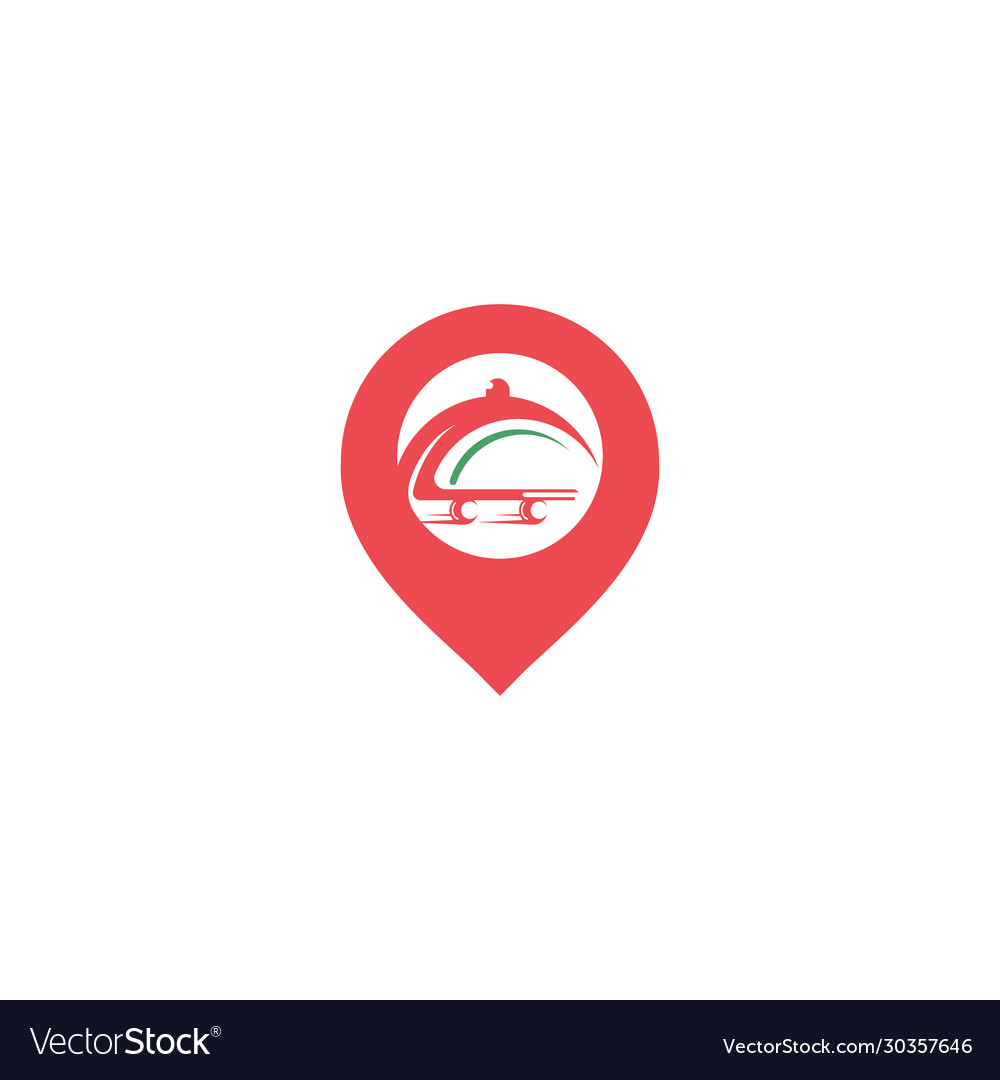 Pin food delivery map location