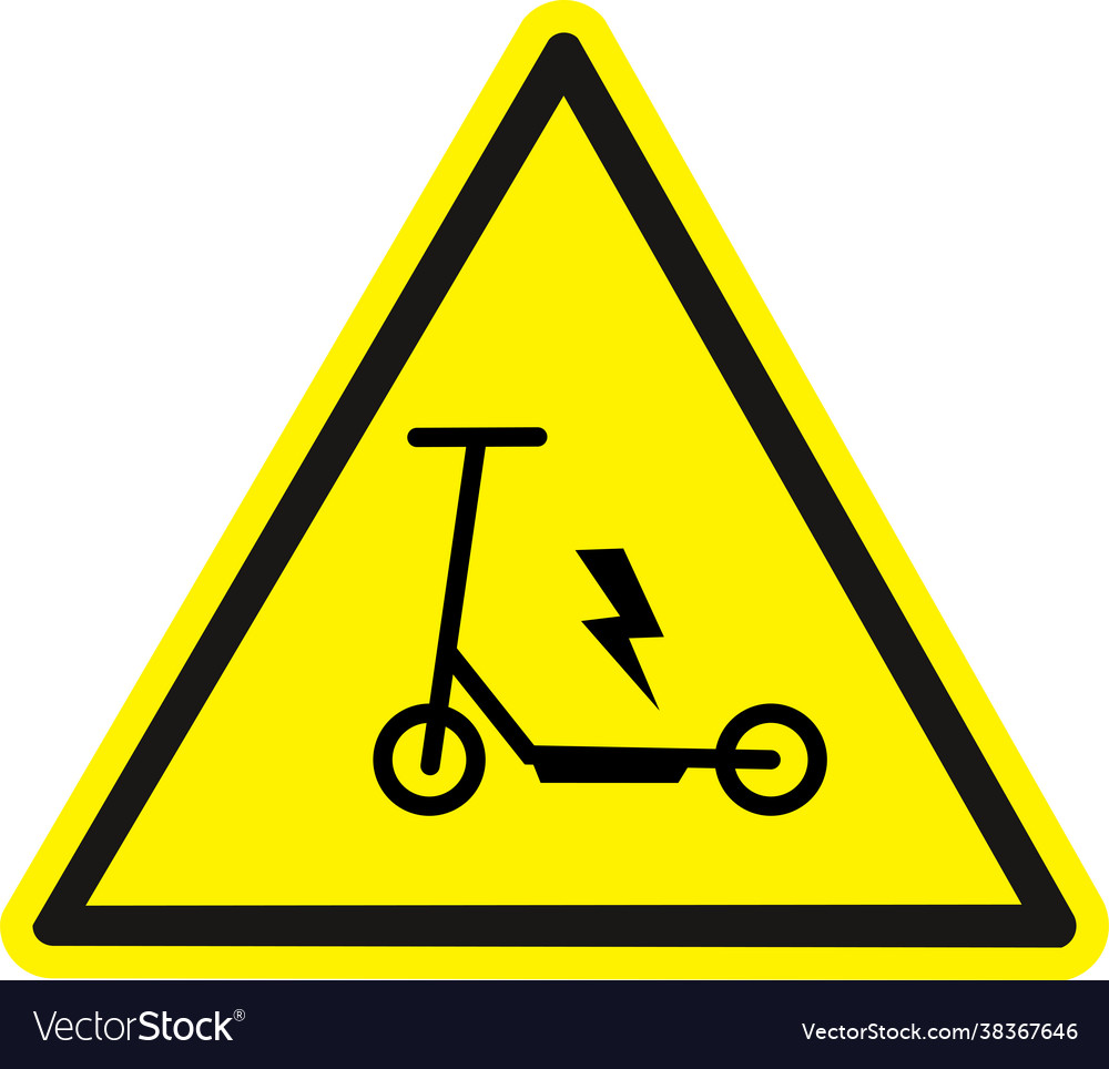 Scooter warning signs Royalty Free Vector Image