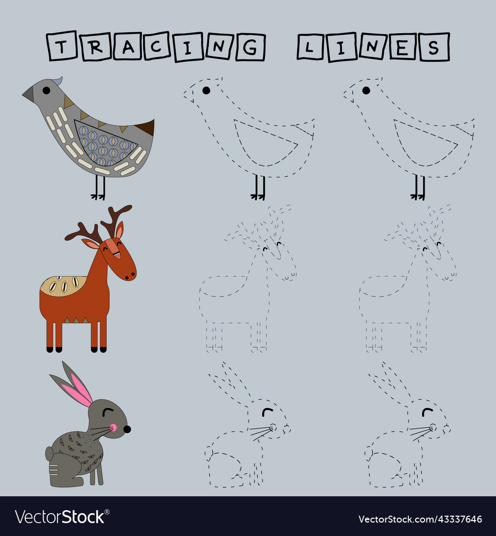 Tracing lines vector image Tracing lines