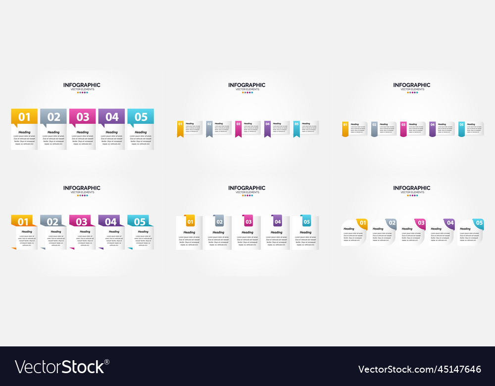 Use these to create eye-catching infographics Vector Image