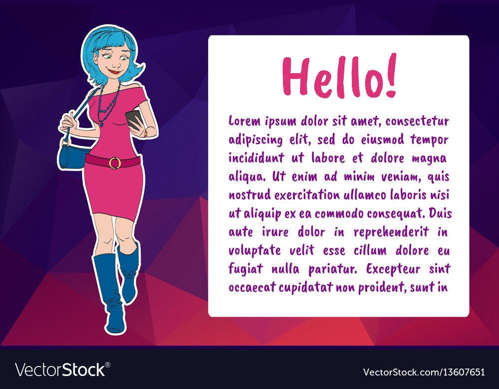 Character with bubble talk vector image Character with bubble talk