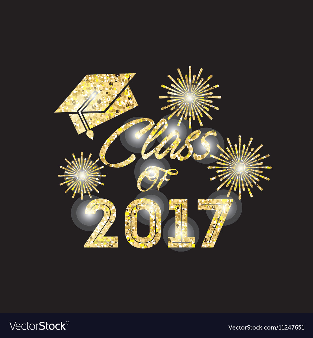 Class of 2017 card Royalty Free Vector Image - VectorStock
