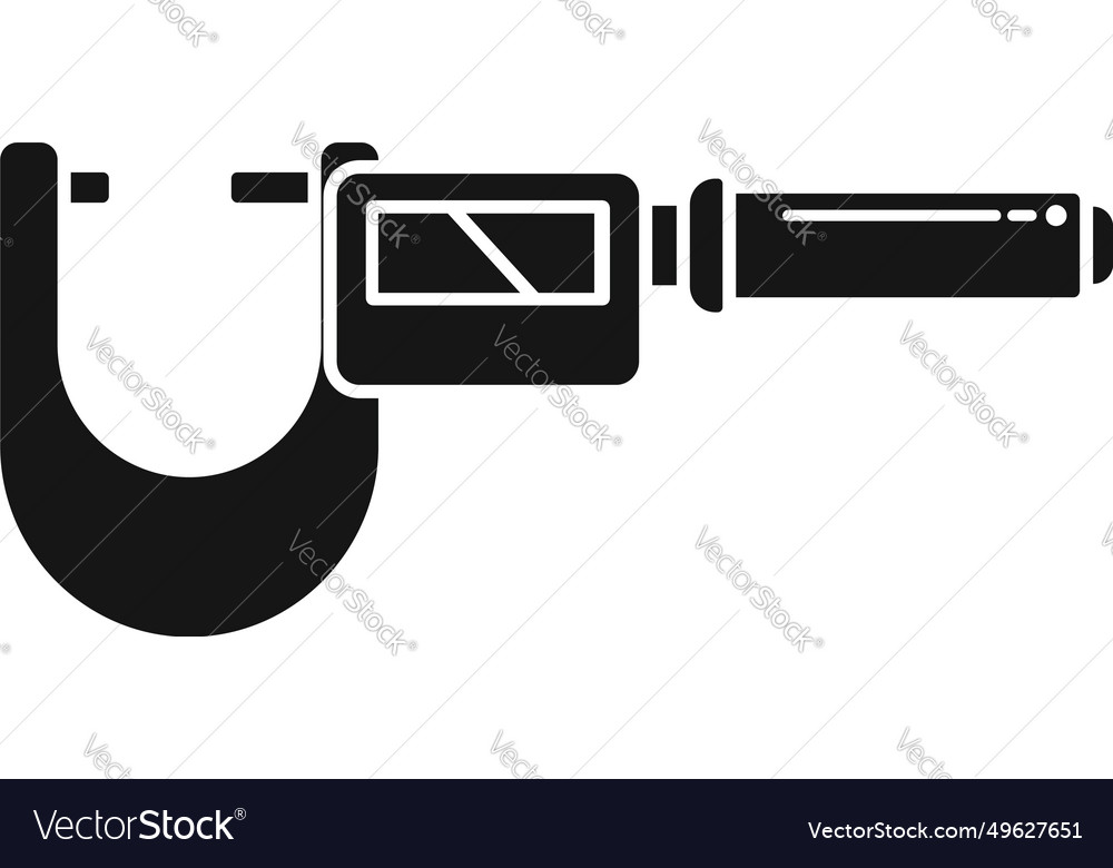 Digital micrometer machining icon simple Vector Image
