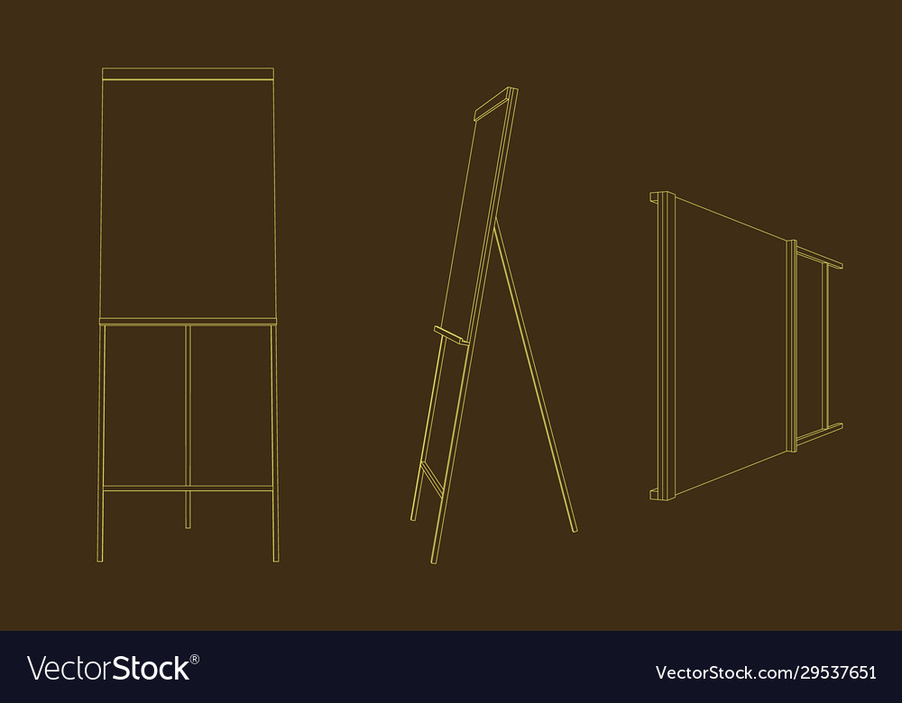 Empty flip chart outline