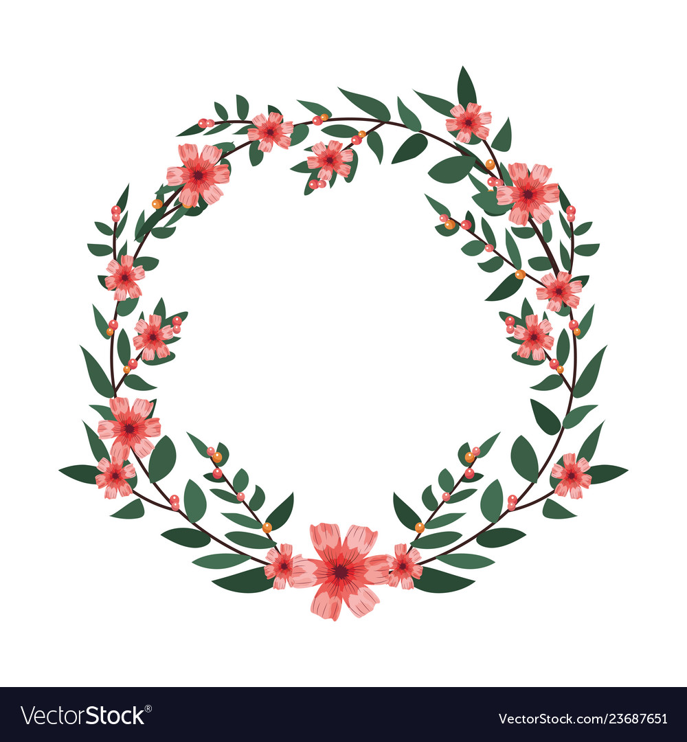 Flower round arrangement Royalty Free Vector Image