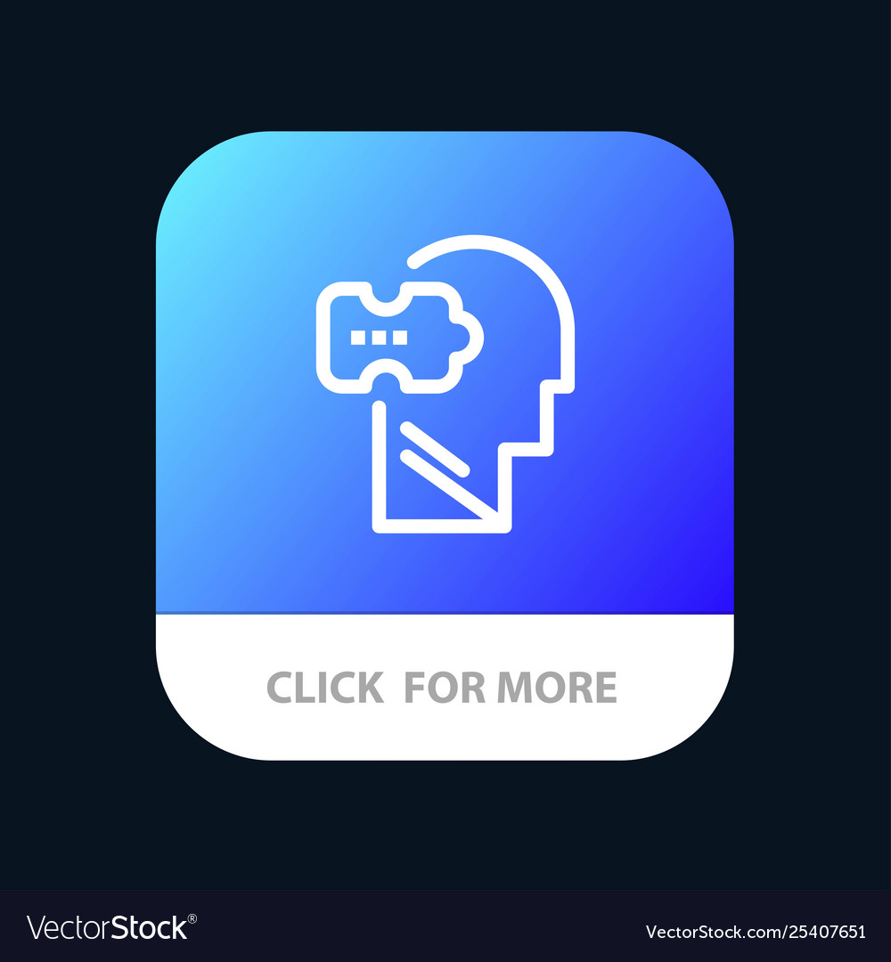 Logic mind problem solving mobile app button