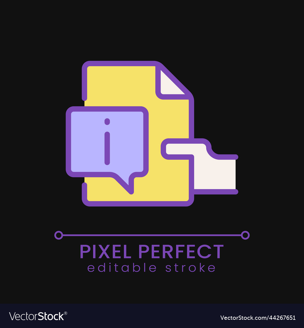 Read instructions pixel perfect rgb color icon vector image Read instructions pixel perfect rgb color icon